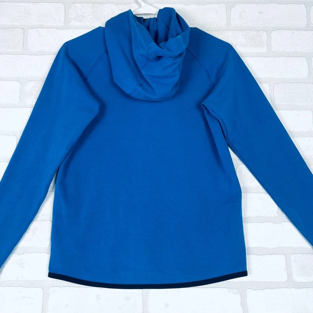 Gap Kids XL 12-13 Full Zip Hoodie Blue Athletic Hooded Sweatshirt Raglan Sleeve
